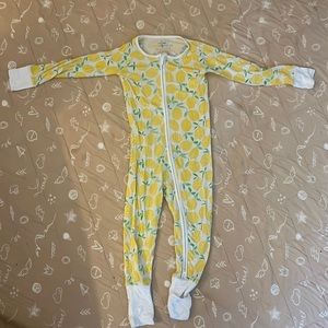 Little Sleepies yellow lemon zippy onsie size 18-24 months!